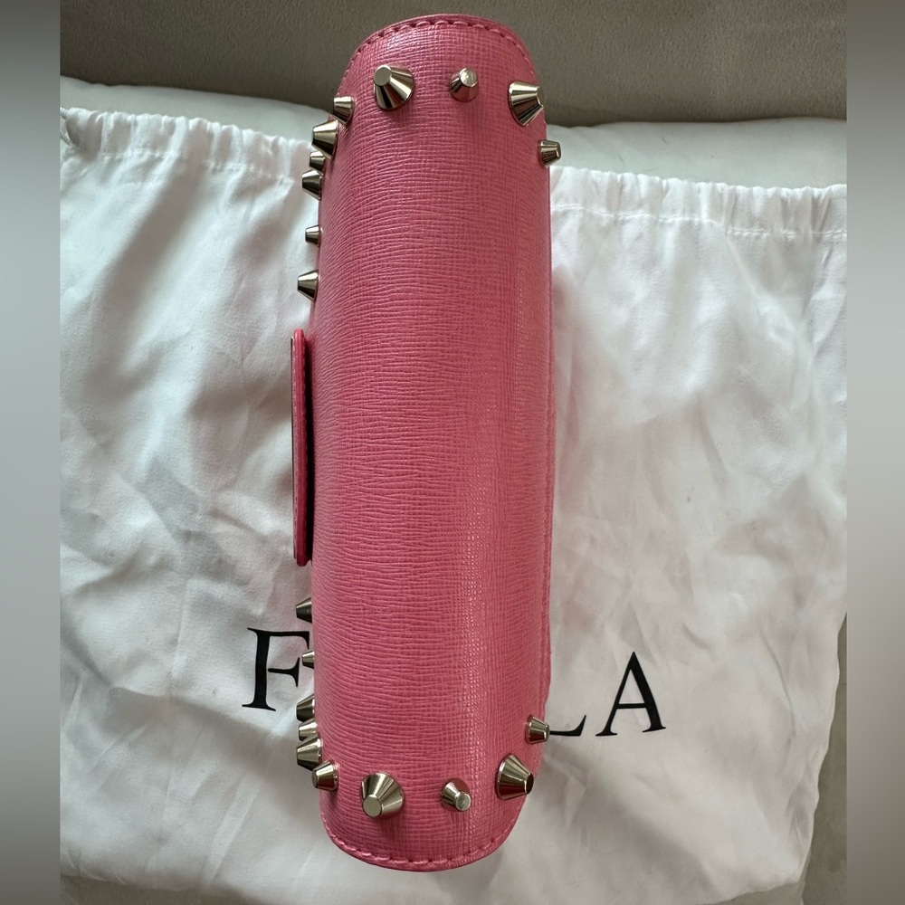 Furla Pink Mini Bag with Gold Studs - Picture 6 of 8